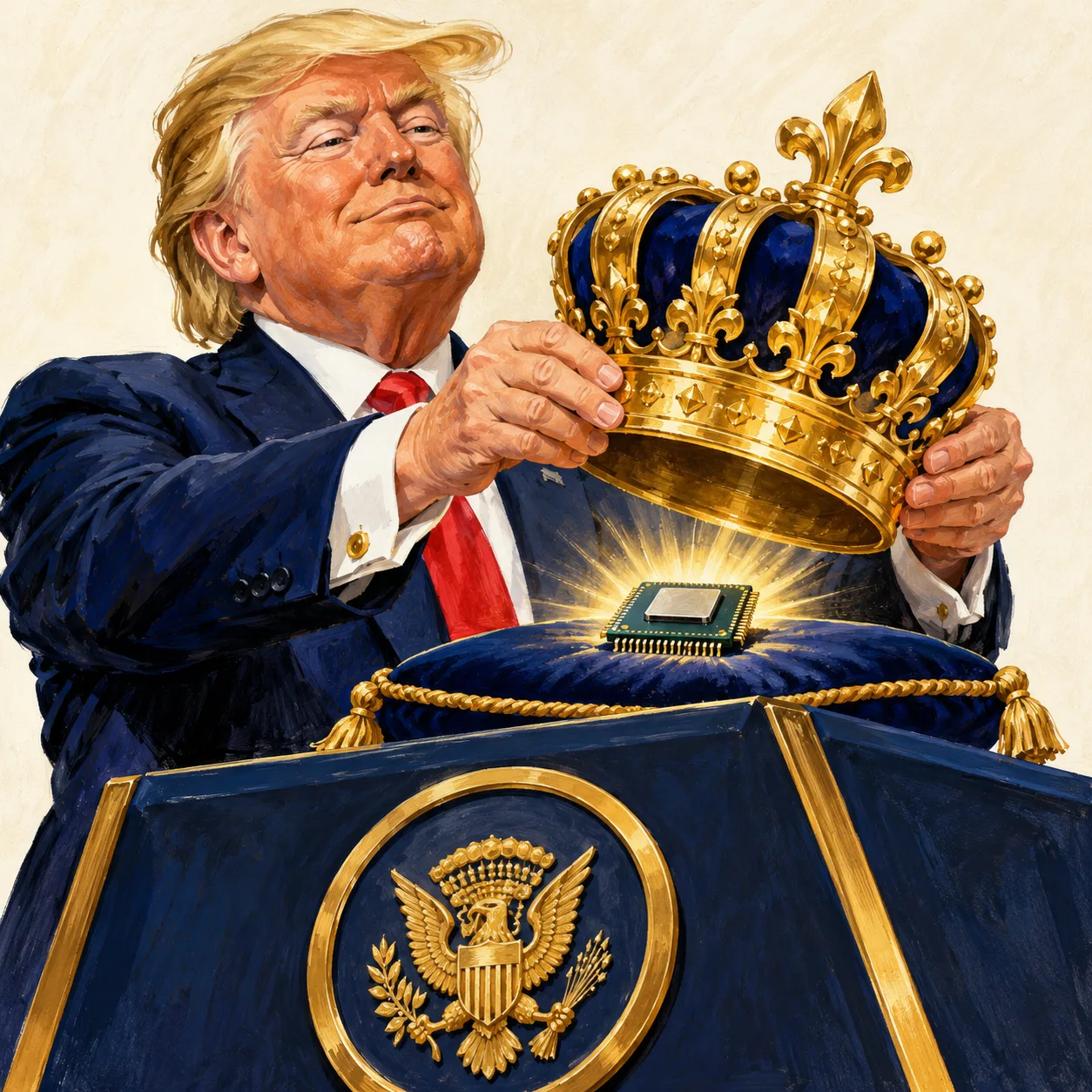 Imagen generada con IA: Trump llama superinteligencia a la IA y nos cambia el mapa