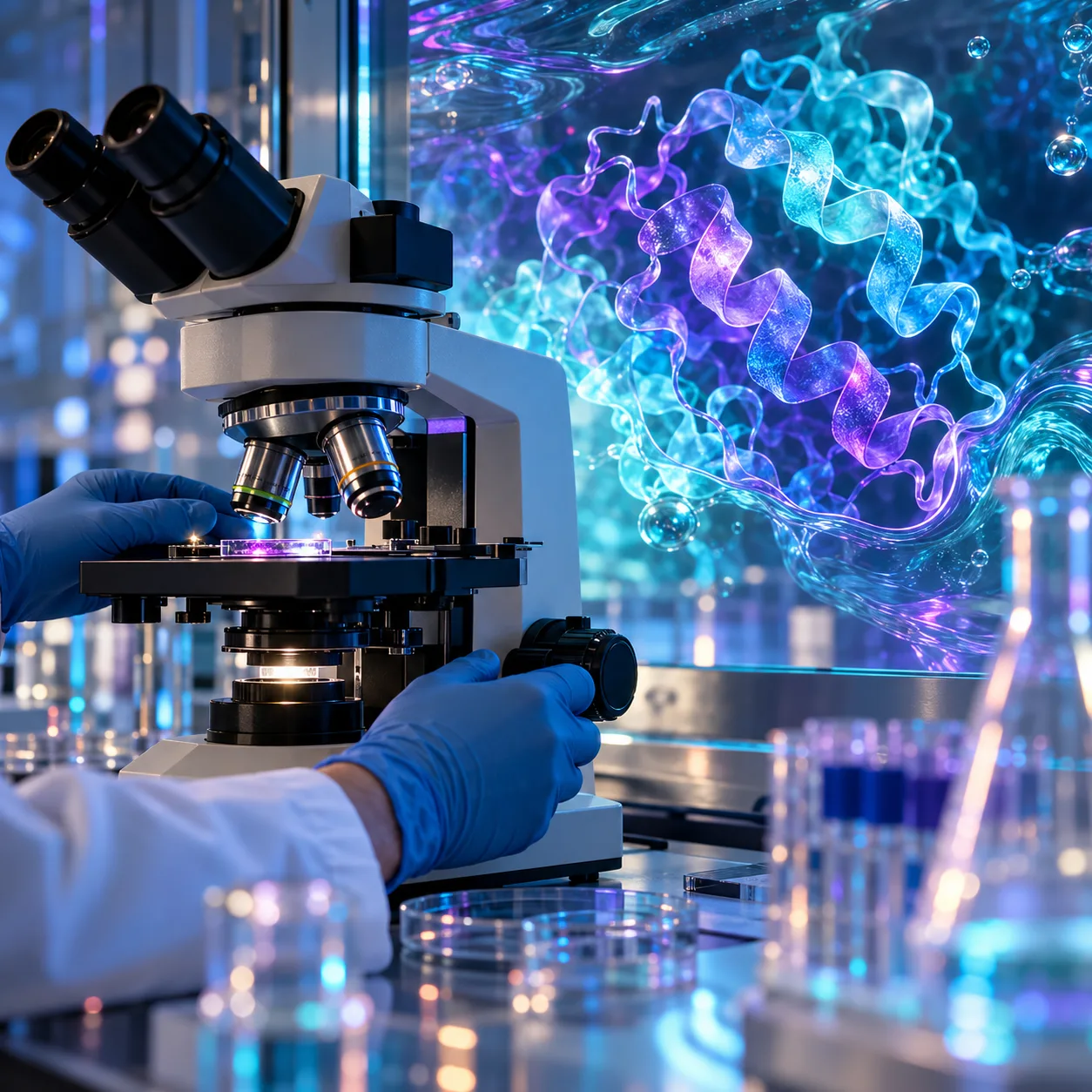 Imagen generada con IA: Los agentes entran en el laboratorio y obligan a revisar qué significa descubrir